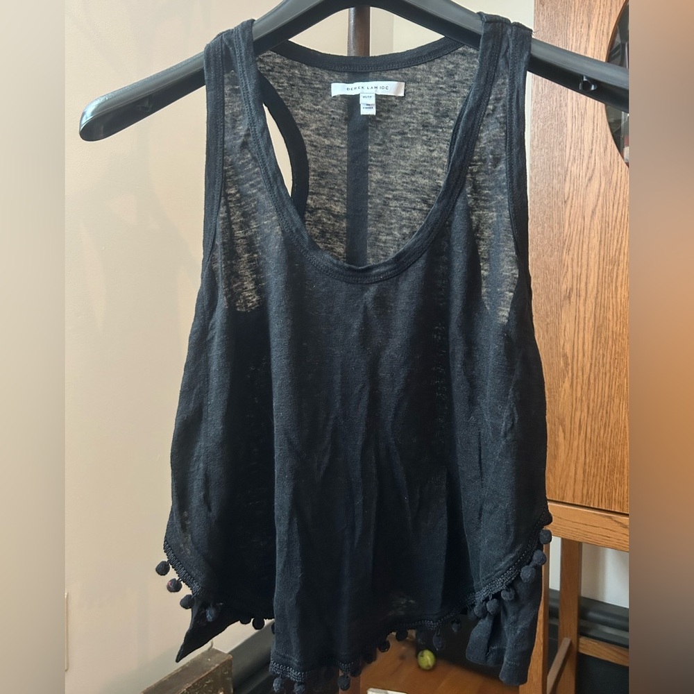 Derek lam 10C linen Pom Pom tank top size xs